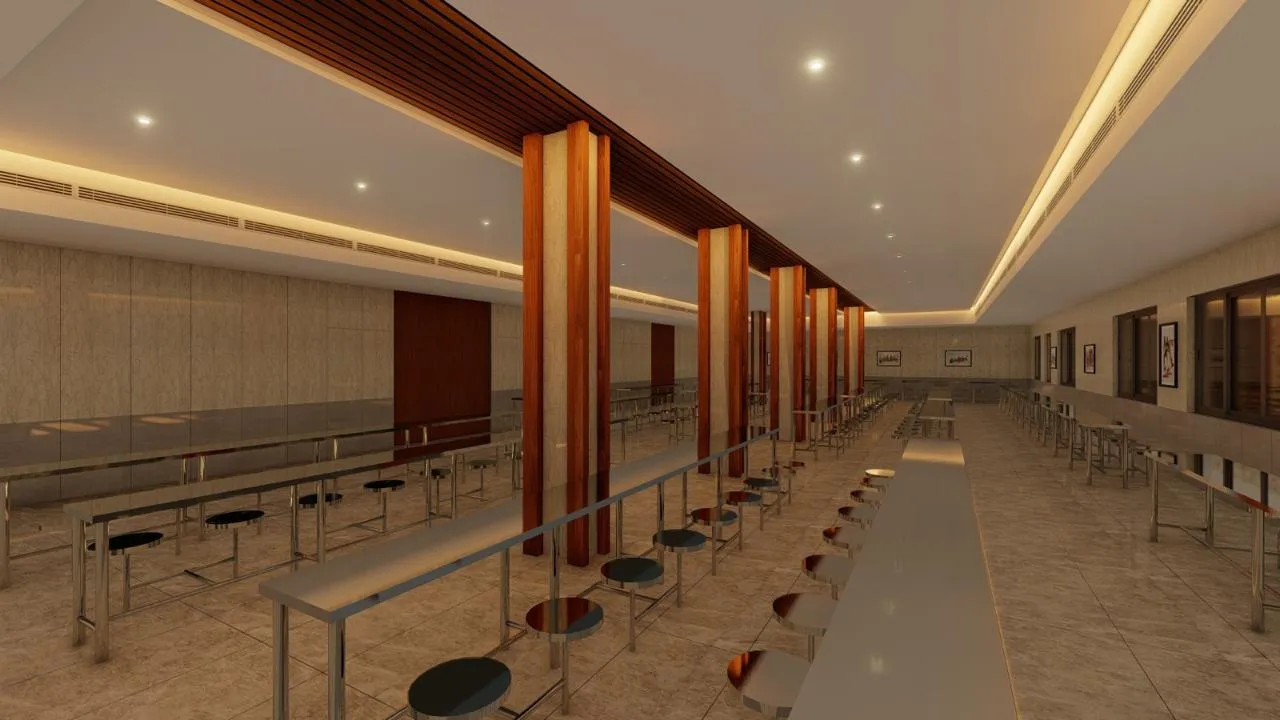 The guest dining hall at JS Grand, Kumbakonam — 3