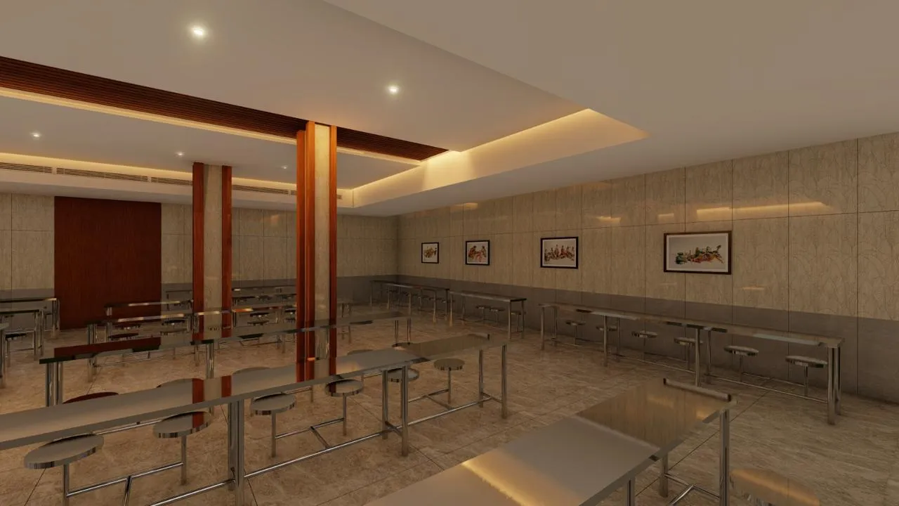 The guest dining hall at JS Grand, Kumbakonam — 4