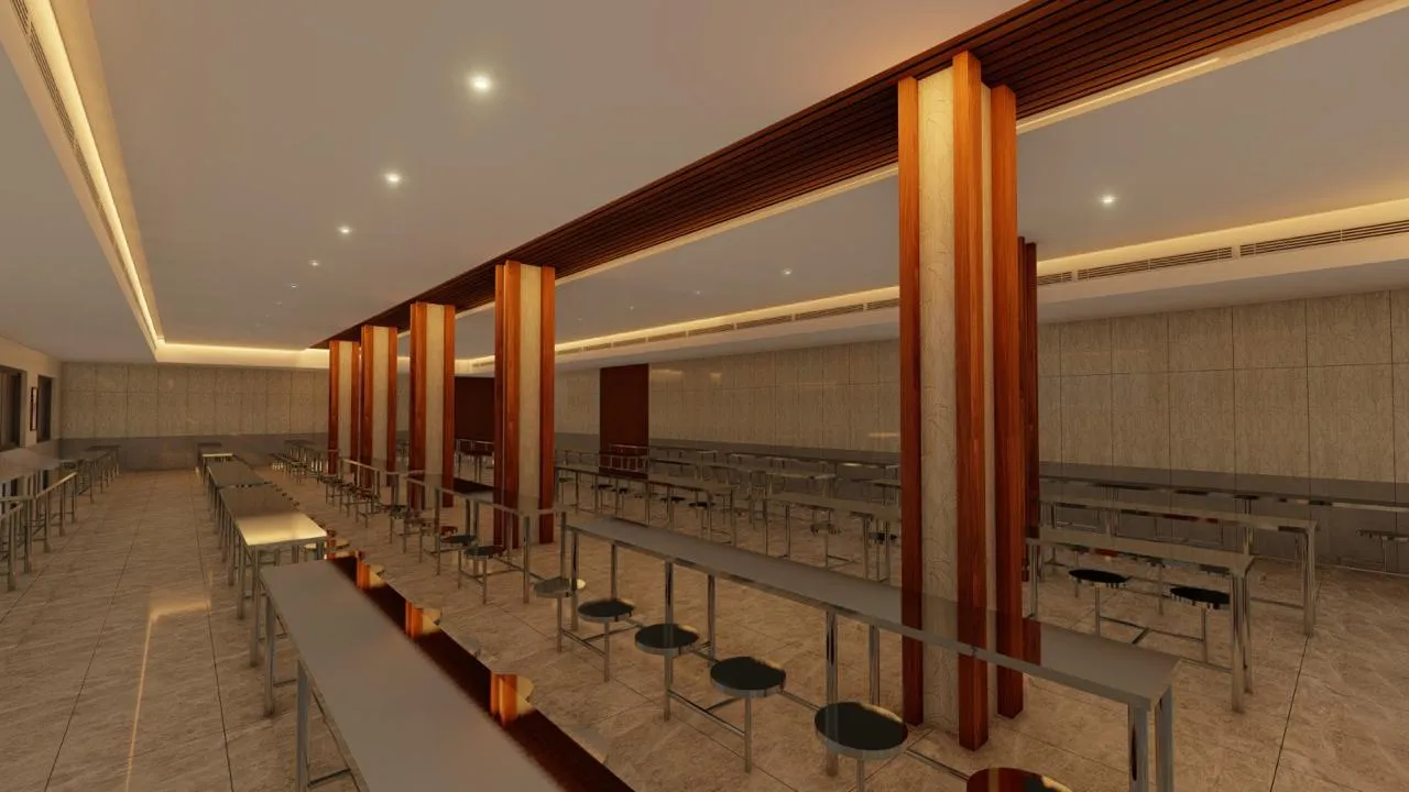 The guest dining hall at JS Grand, Kumbakonam — 5