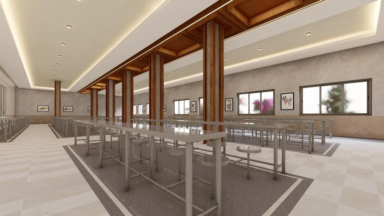 The guest dining hall at JS Grand, Kumbakonam — 6