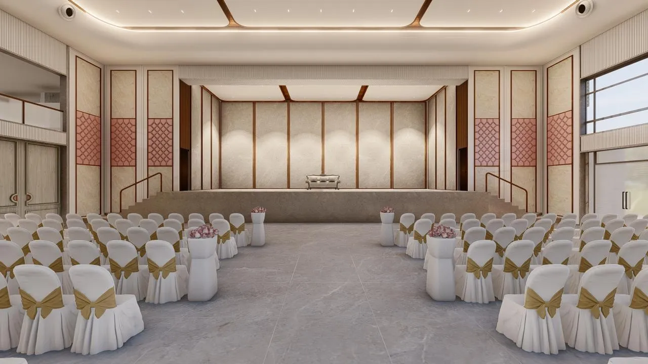 The wedding hall and grounds at JS Grand, Kumbakonam — 3
