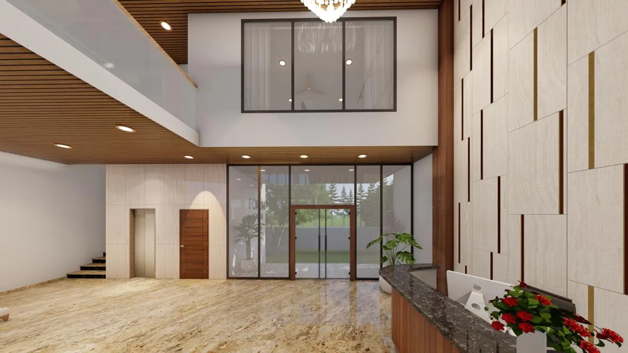 The arrival lobby and reception at JS Grand, Kumbakonam — 6