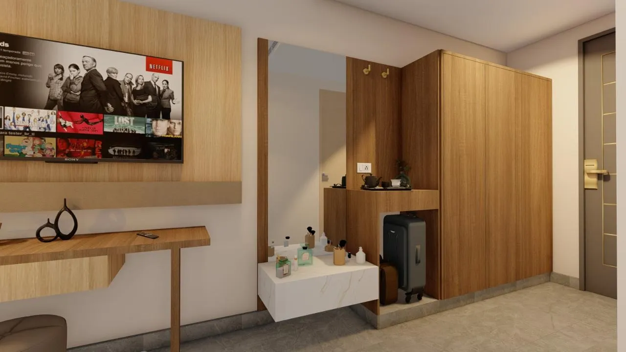 Guest room details and corridors at JS Grand, Kumbakonam — 3